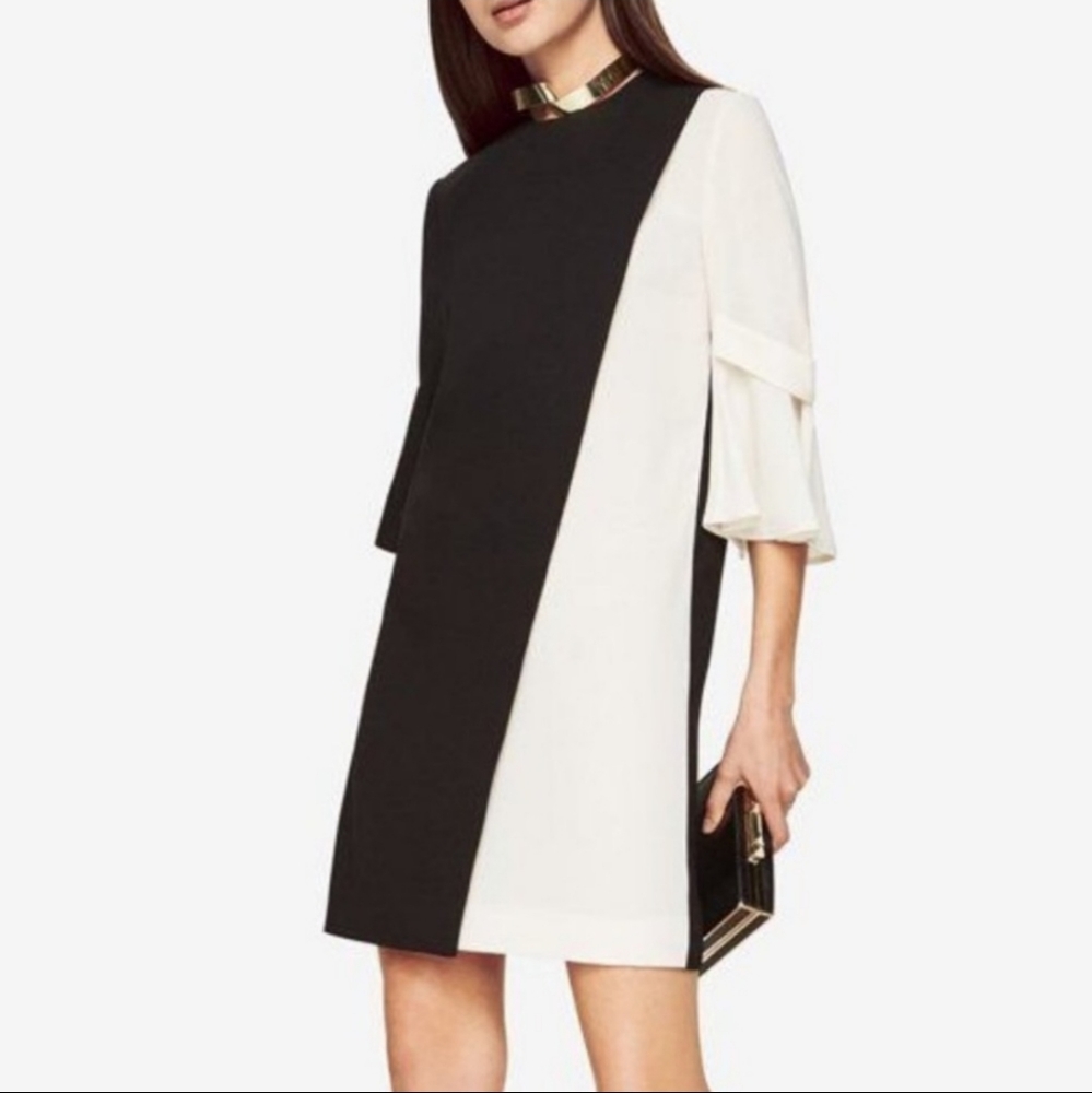 BCBGMaxAzria Two-Tone Black and White Mini Dress